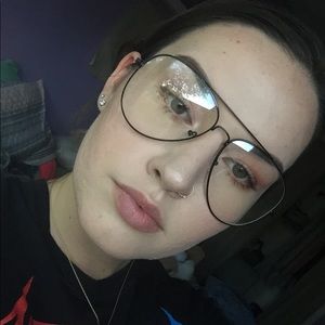 Gold rim and black rim aviator glasses